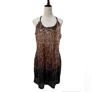 Ombre, sequin body-con dress